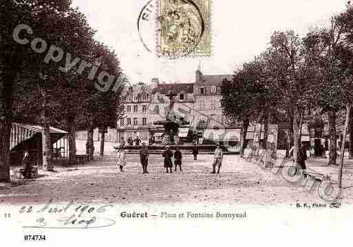 Ville de GUERET, carte postale ancienne