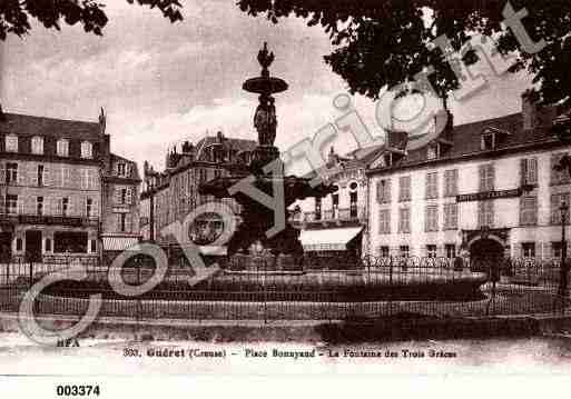 Ville de GUERET, carte postale ancienne