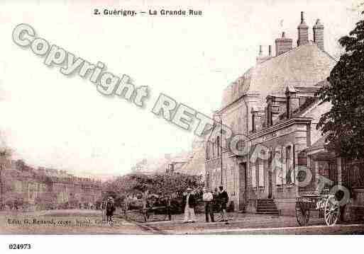 Ville de GUERIGNY, carte postale ancienne