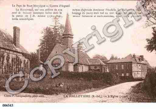 Ville de HALLOTIERE, carte postale ancienne