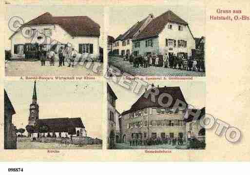 Ville de HATTSTATT, carte postale ancienne