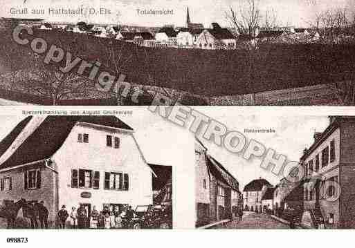 Ville de HATTSTATT, carte postale ancienne