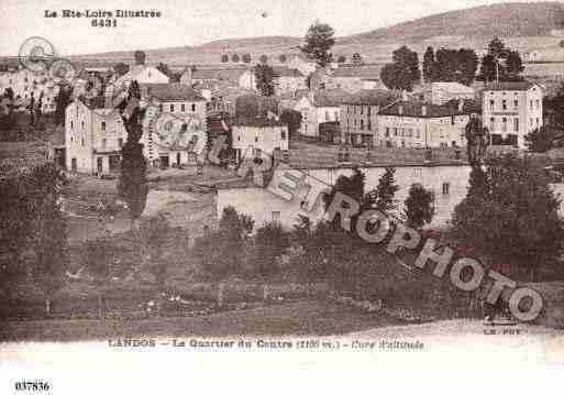 Ville de LANDOS, carte postale ancienne