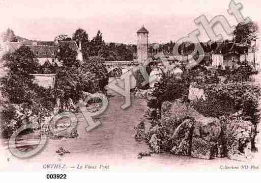 Ville de ORTHEZ, carte postale ancienne