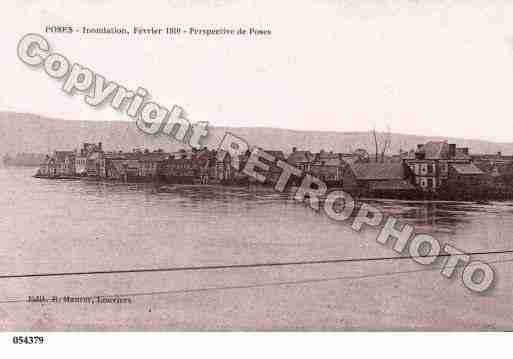 Ville de POSES, carte postale ancienne