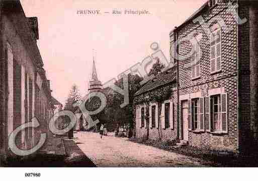 Ville de PRUNOY, carte postale ancienne