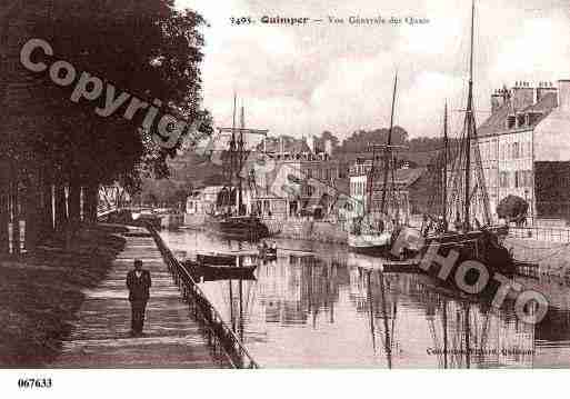 Ville de QUIMPER, carte postale ancienne