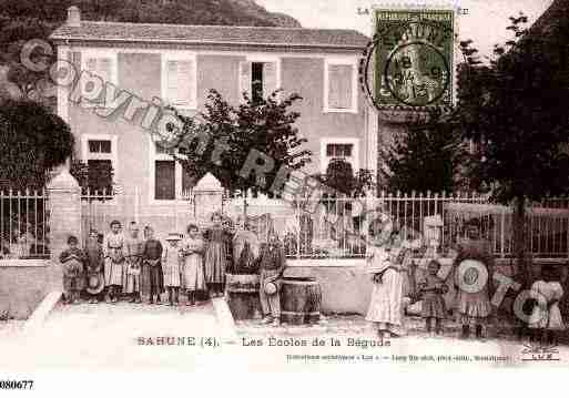Ville de SAHUNE, carte postale ancienne