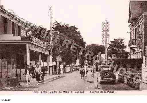 Ville de SAINTJEANDEMONTS, carte postale ancienne