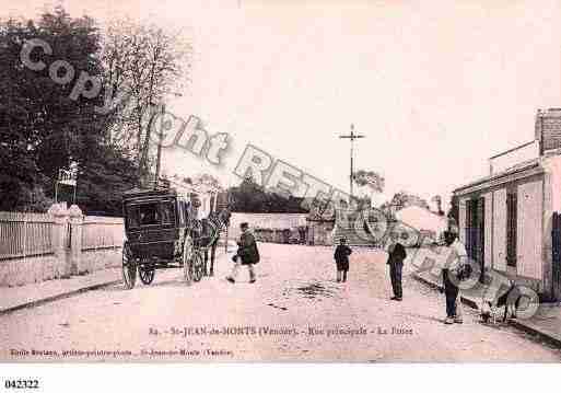 Ville de SAINTJEANDEMONTS, carte postale ancienne