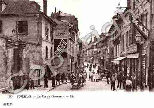 Ville de SOISSONS, carte postale ancienne