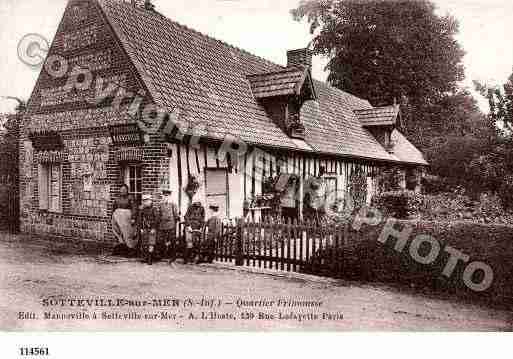 Ville de SOTTEVILLESURMER, carte postale ancienne