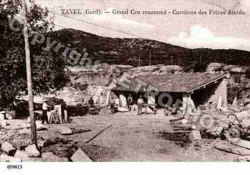 Ville de TAVEL, carte postale ancienne