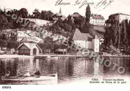Ville de THONONLESBAINS, carte postale ancienne