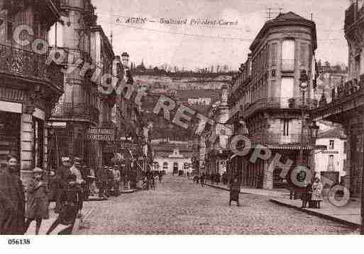 Ville de AGEN, carte postale ancienne