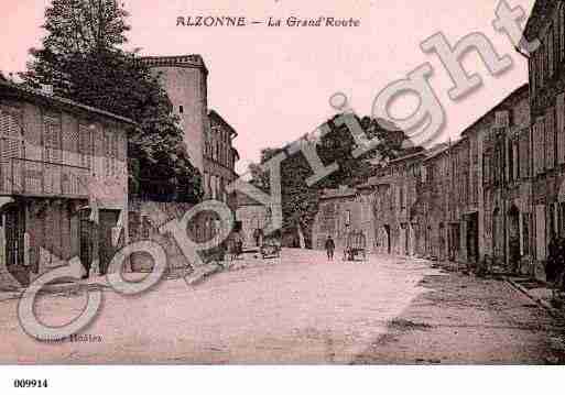 Ville de ALZONNE, carte postale ancienne