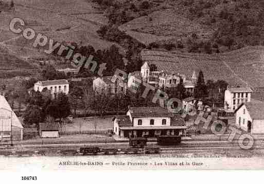 Ville de AMELIELESBAINSPALALDA, carte postale ancienne