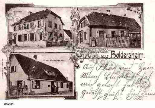 Ville de BALDERSHEIM, carte postale ancienne