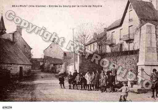 Ville de BEAUMONTDULAC, carte postale ancienne