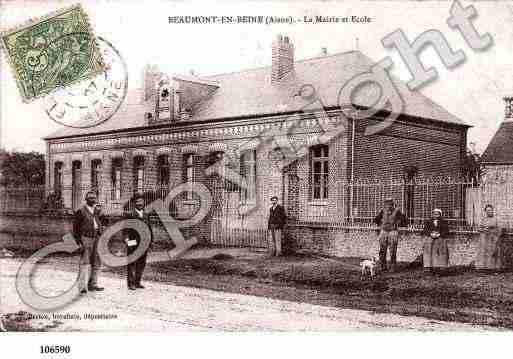 Ville de BEAUMONTENBEINE, carte postale ancienne