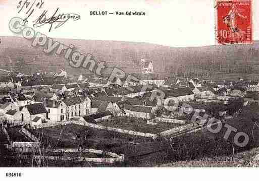 Ville de BELLOT, carte postale ancienne
