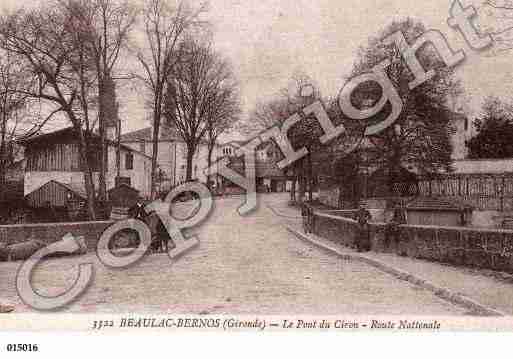 Ville de BERNOSBEAULAC, carte postale ancienne