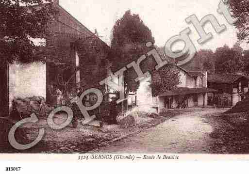 Ville de BERNOSBEAULAC, carte postale ancienne