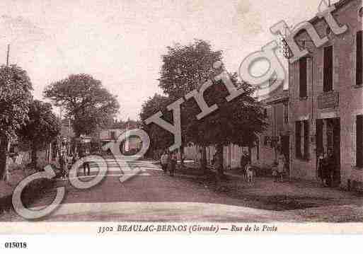 Ville de BERNOSBEAULAC, carte postale ancienne
