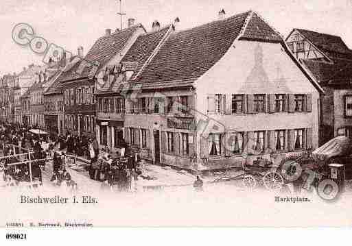 Ville de BISCHWILLER, carte postale ancienne