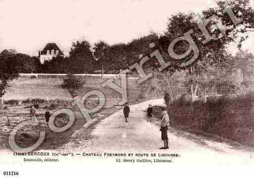 Ville de CERCOUX, carte postale ancienne