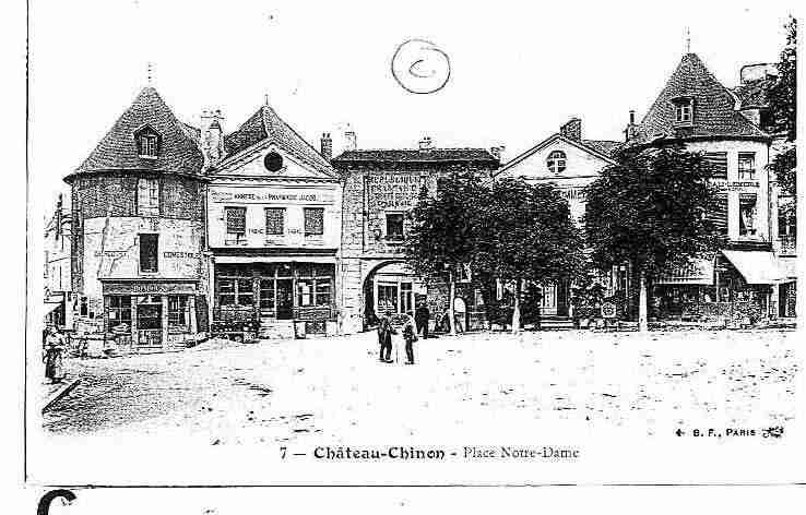 Ville de CHATEAUCHINON(VILLE), carte postale ancienne