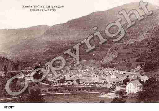 Ville de COLMARS, carte postale ancienne