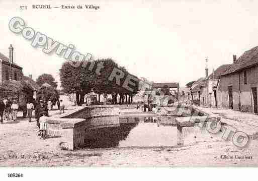 Ville de ECUEIL, carte postale ancienne