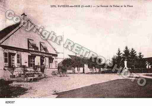 Ville de FAVIERES, carte postale ancienne