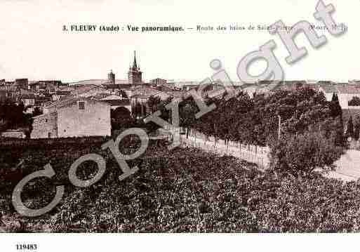 Ville de FLEURY, carte postale ancienne