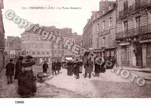 Ville de FOUGERES, carte postale ancienne