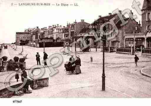 Ville de LANGRUNESURMER, carte postale ancienne