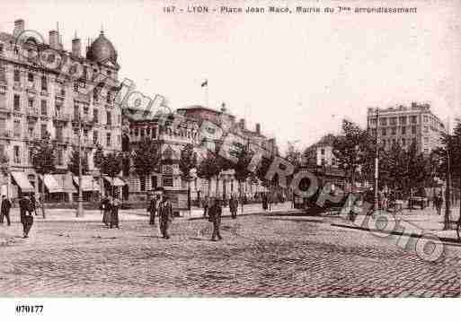 Ville de LYON, carte postale ancienne