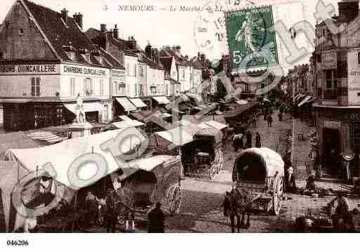 Ville de NEMOURS, carte postale ancienne