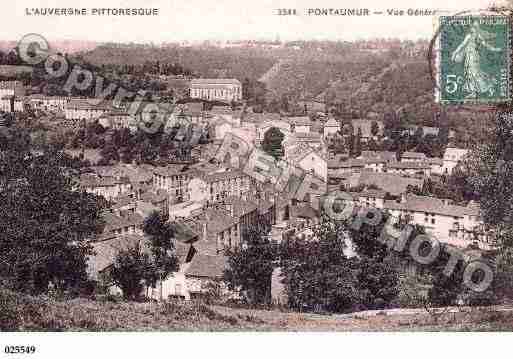 Ville de PONTAUMUR, carte postale ancienne