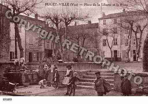 Ville de PUGETVILLE, carte postale ancienne