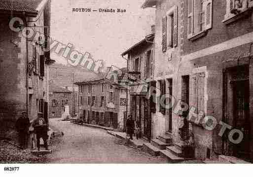 Ville de ROYBON, carte postale ancienne