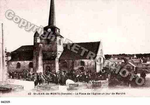 Ville de SAINTJEANDEMONTS, carte postale ancienne