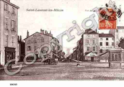 Ville de SAINTLAURENTSURSAONE, carte postale ancienne