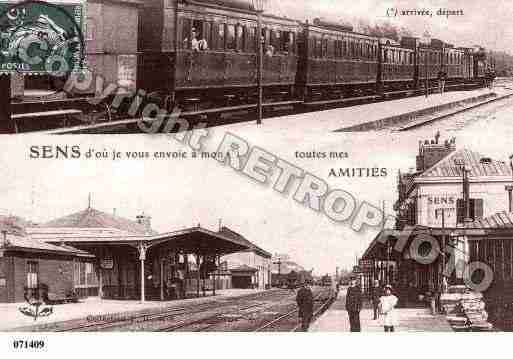 Ville de SENS, carte postale ancienne