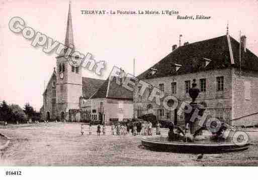 Ville de THERVAY, carte postale ancienne