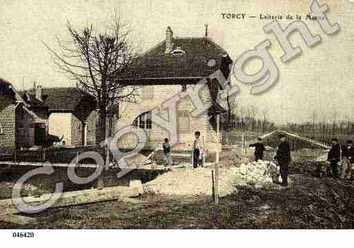 Ville de TORCY, carte postale ancienne