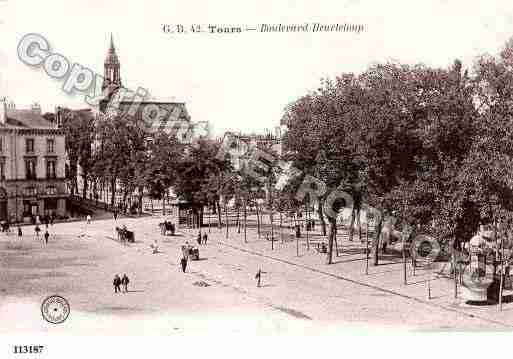 Ville de TOURS, carte postale ancienne