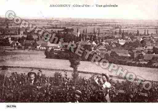 Ville de ARCONCEY, carte postale ancienne