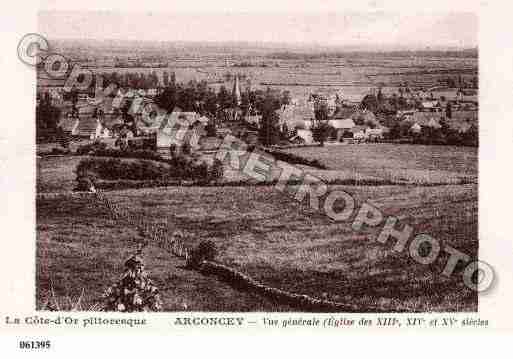 Ville de ARCONCEY, carte postale ancienne